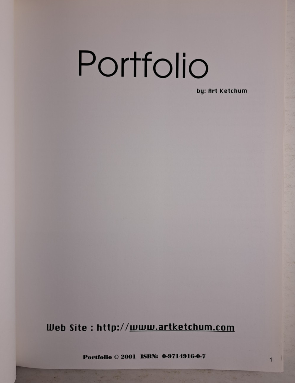 Portfolio by Art Ketchum, Photography Manual, 2001