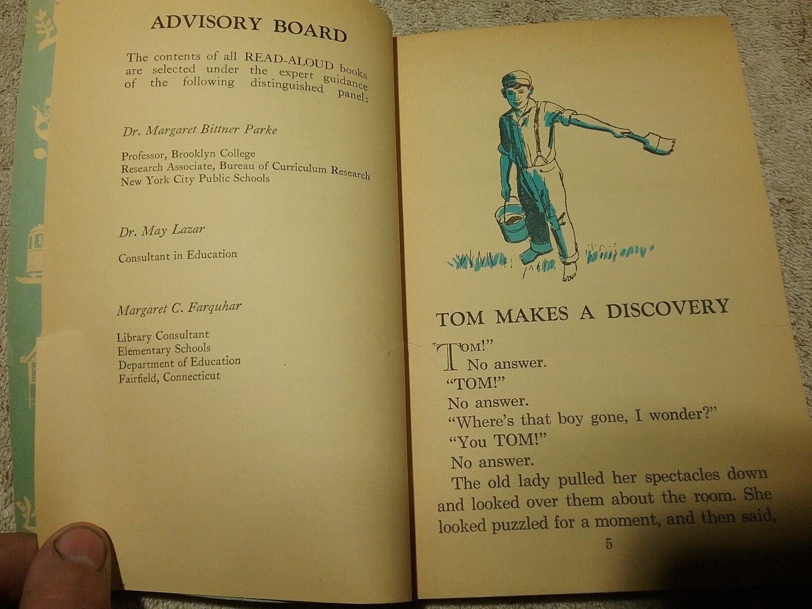 Vintage 1961 Book “TOM SAWYER To Read Aloud” 159 Pages Illustrated, Paperback