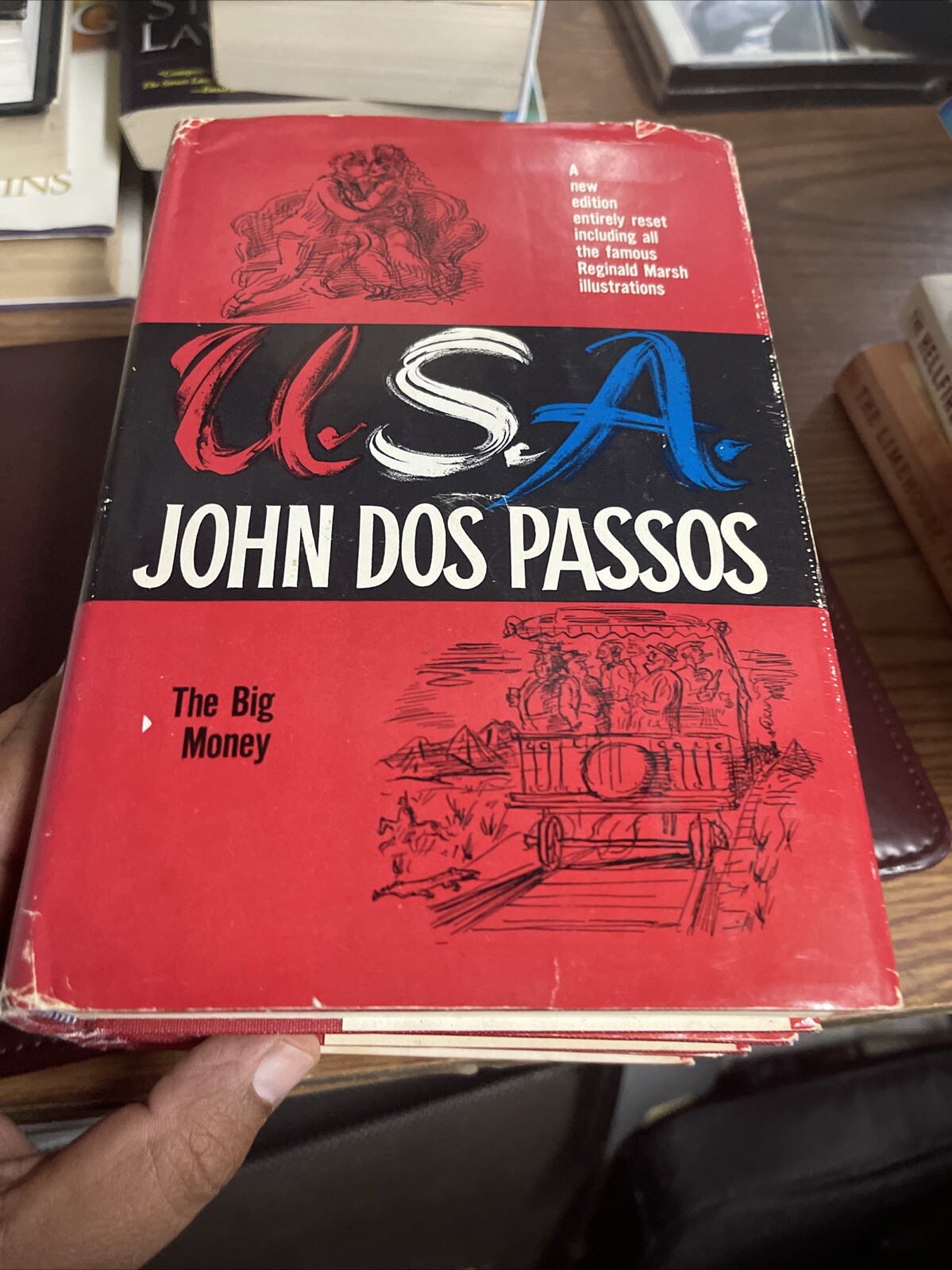 Trilogy USA; The 42nd Parallel; 1919; The Big Money by John Dos Passos 1960 HCDC