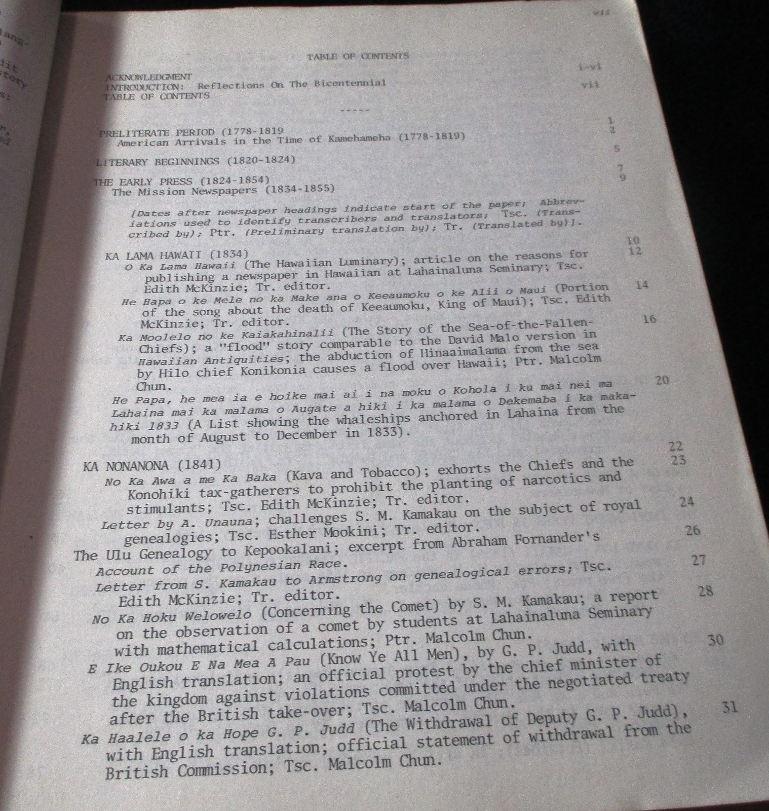 SCARCE 1976 Hawaiian Language Newspapers of 1834-1948 Rubellite Johnson Bilingua