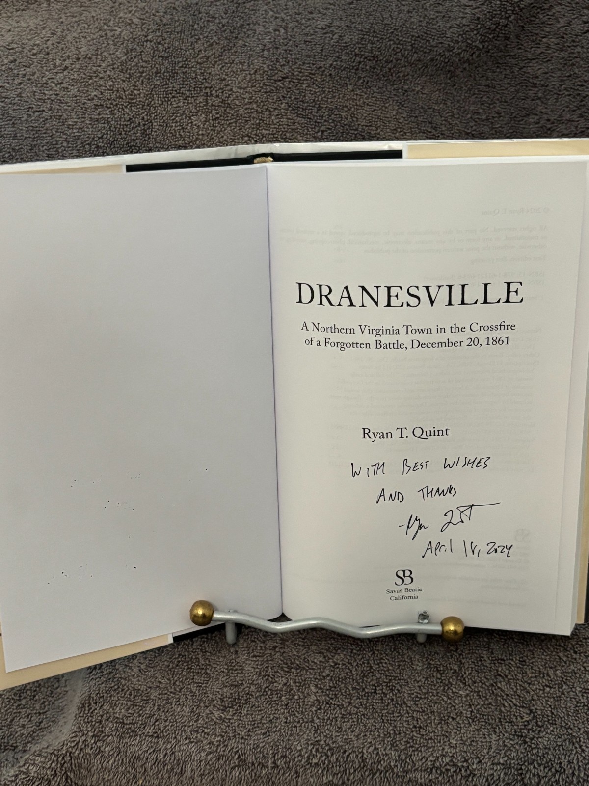 Battle of Dranesville : Early War in Northern Virginia… by Ryan Quint/Signed