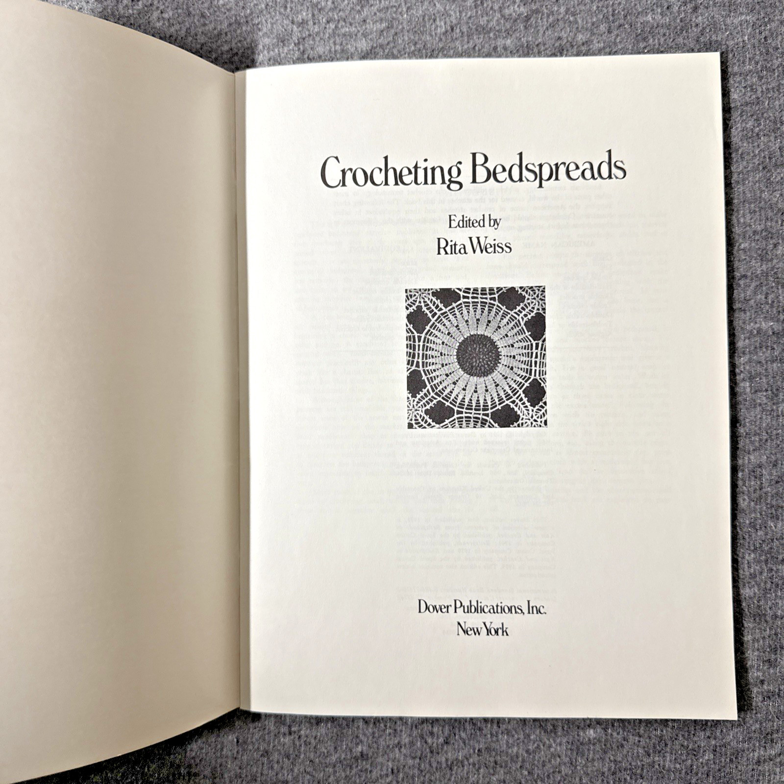 Dover Needlework Series: Crocheting Bedspreads & Patchwork Quilts by Rita Weiss