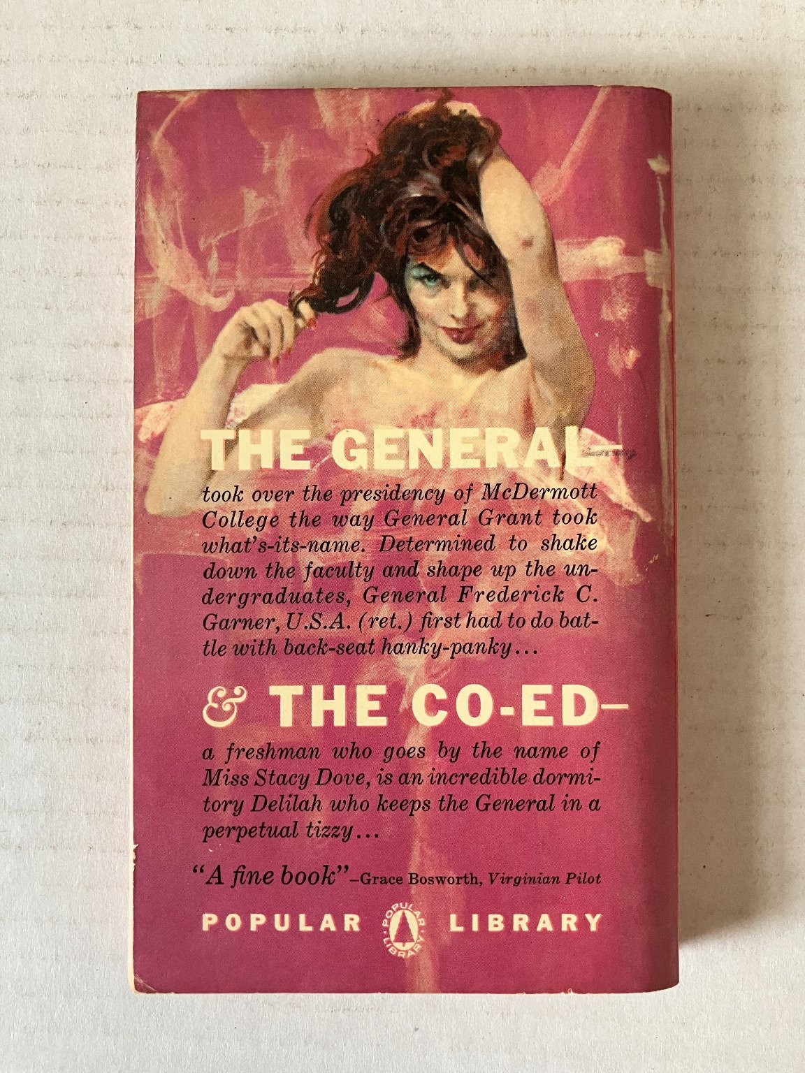 The General & The Co-Ed Bob Duncan 1964 Popular Library Vintage Pulp Fiction PB