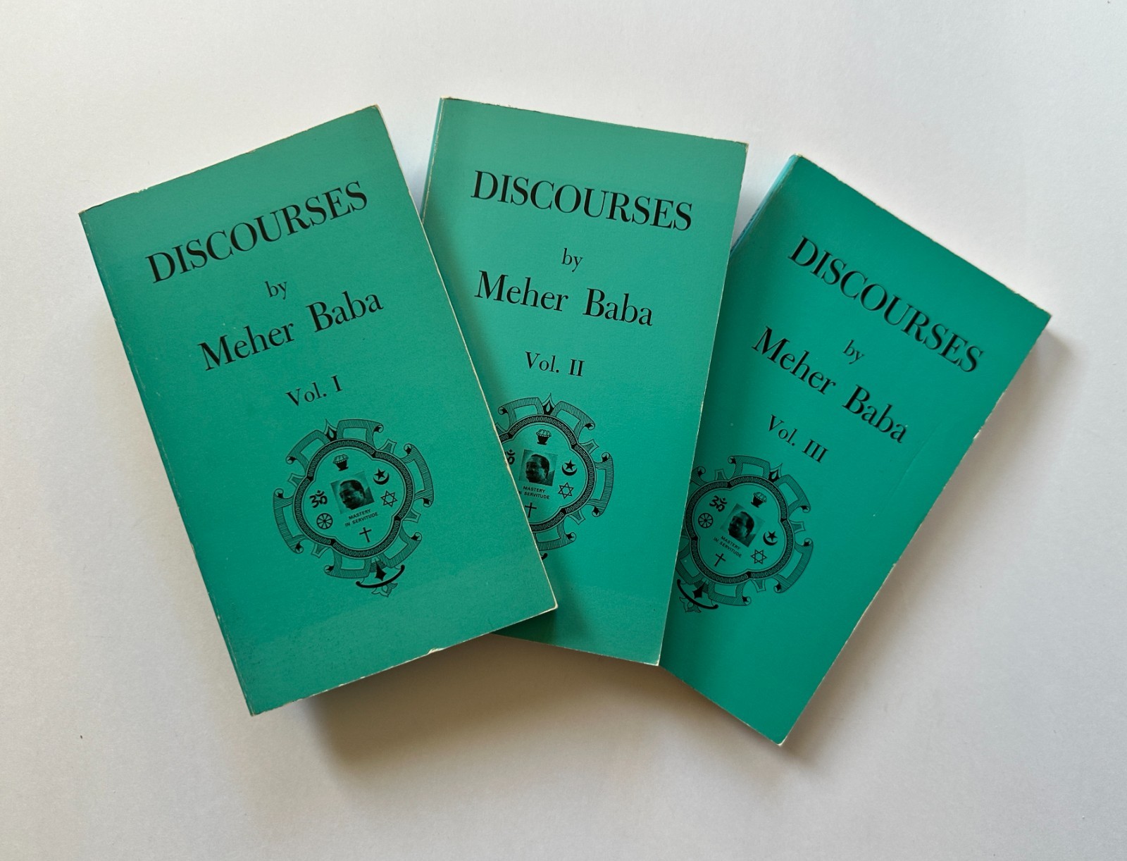 MEHER BABA Discourses Vol. I-II-III | 1973 Sufism Reoriented 3 MM Paperback Lot