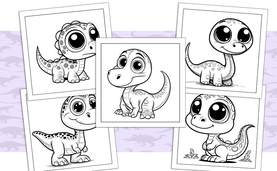 NEW Dinosaurs Kids Coloring Book BEST of Vol 4 Easy, Simple, & Large Bold Print