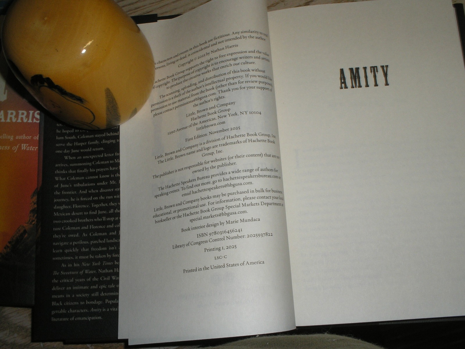 SIGNED 1st print, 1st edition AMITY : A Novel by Nathan Harris (2025, NEW HC)