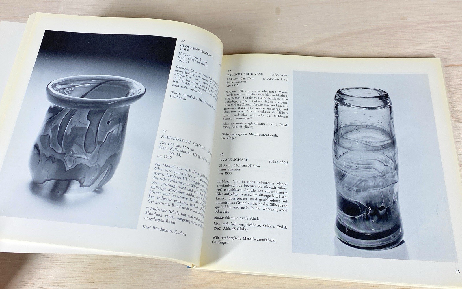 WMF Glass, Ceramic, Metal 1925-1950 Artistic Design Photobook GERMAN Language PB