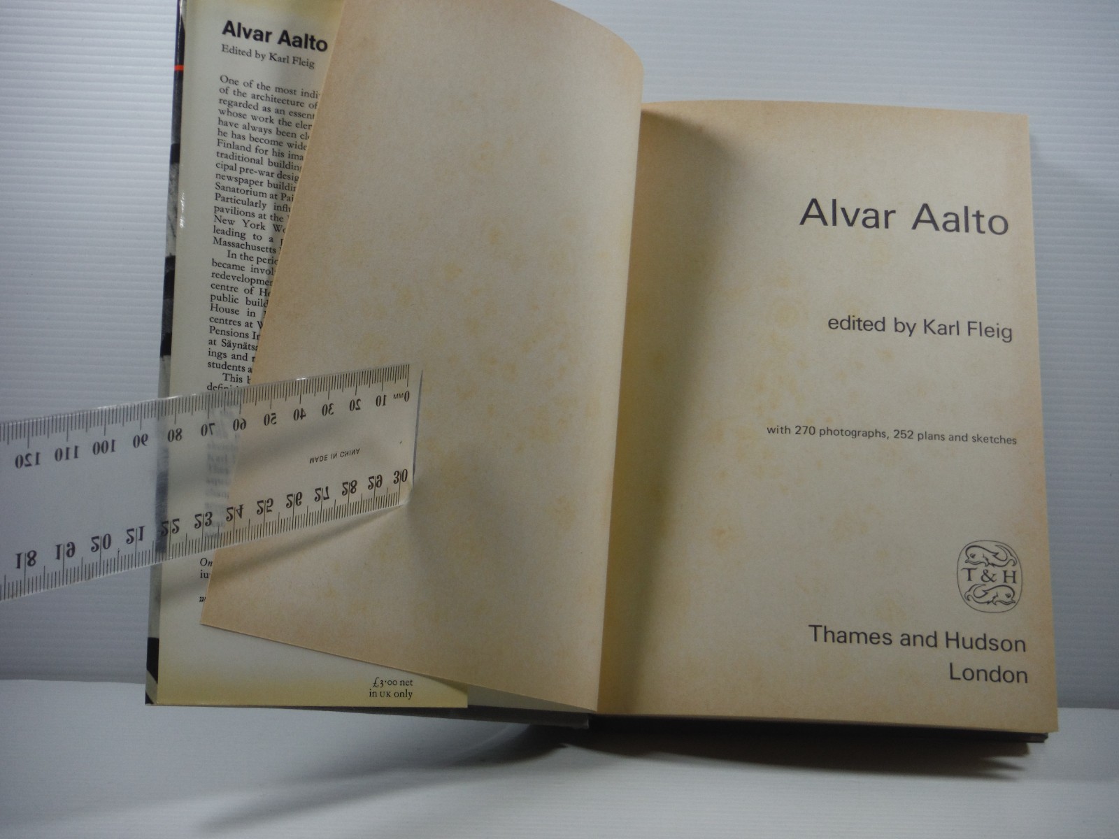 Alvar Aalto by Karl Fleig architecture 270 photographs 252 plans 1975 HC DJ book