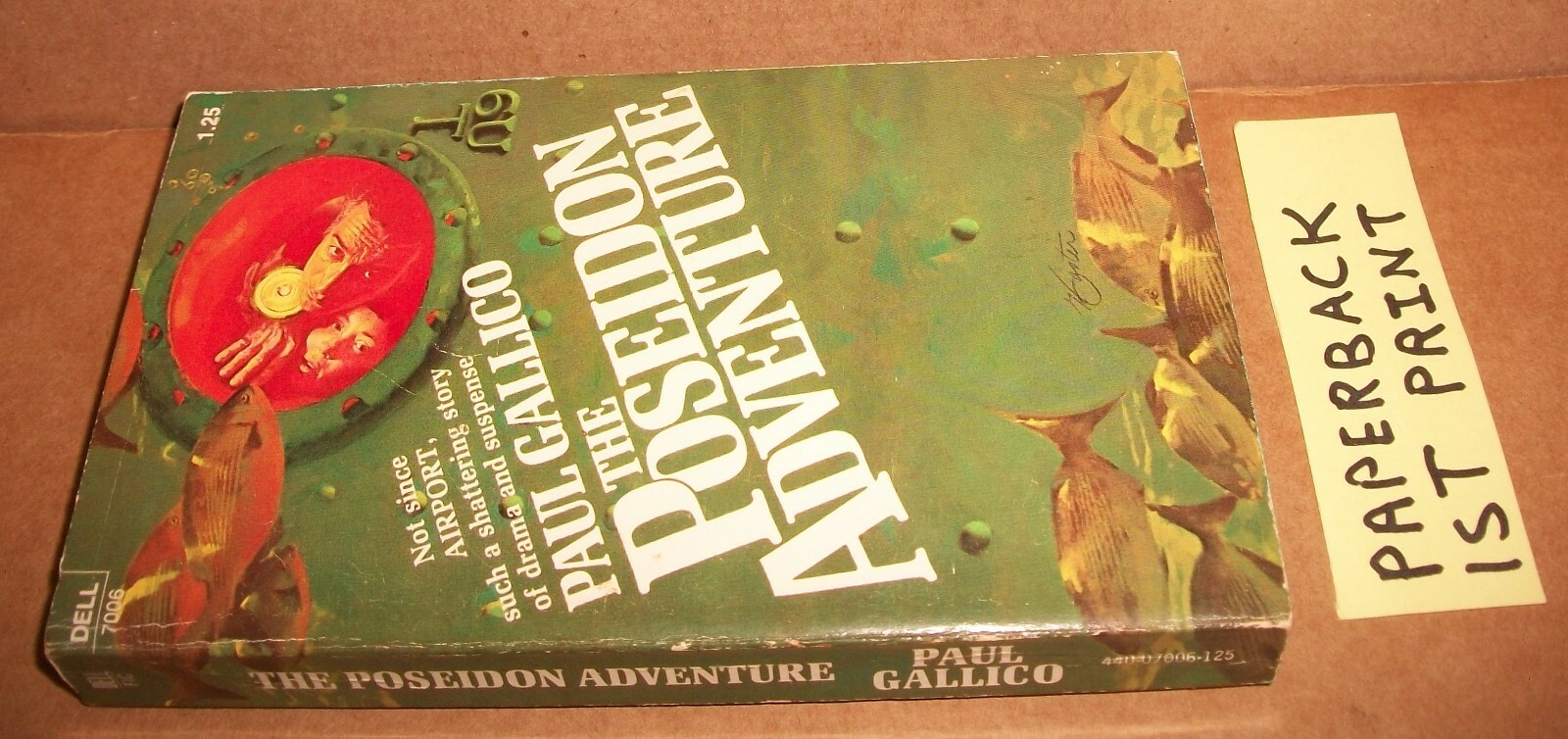 The Poseidon Adventure Paul Gallico PB Dell #7006 1st print Nov 1970 $1.25 VG