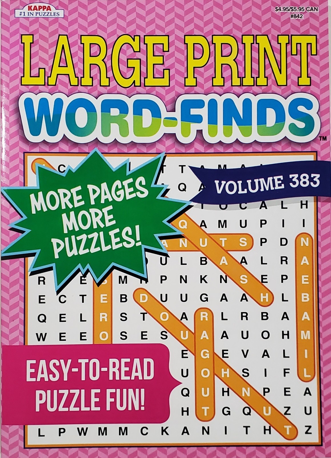 5 New Large Print Word-Finds Puzzle Books Kappa Games Vol #383-516~ Search,Hunt