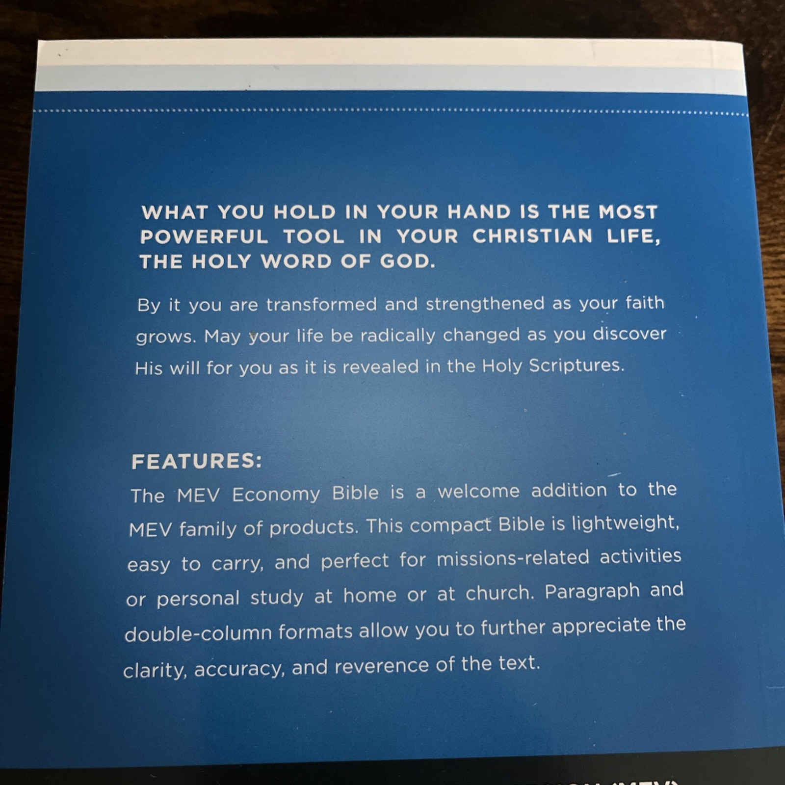The Holy Bible (Modern English Version) MEV By Passio 2015