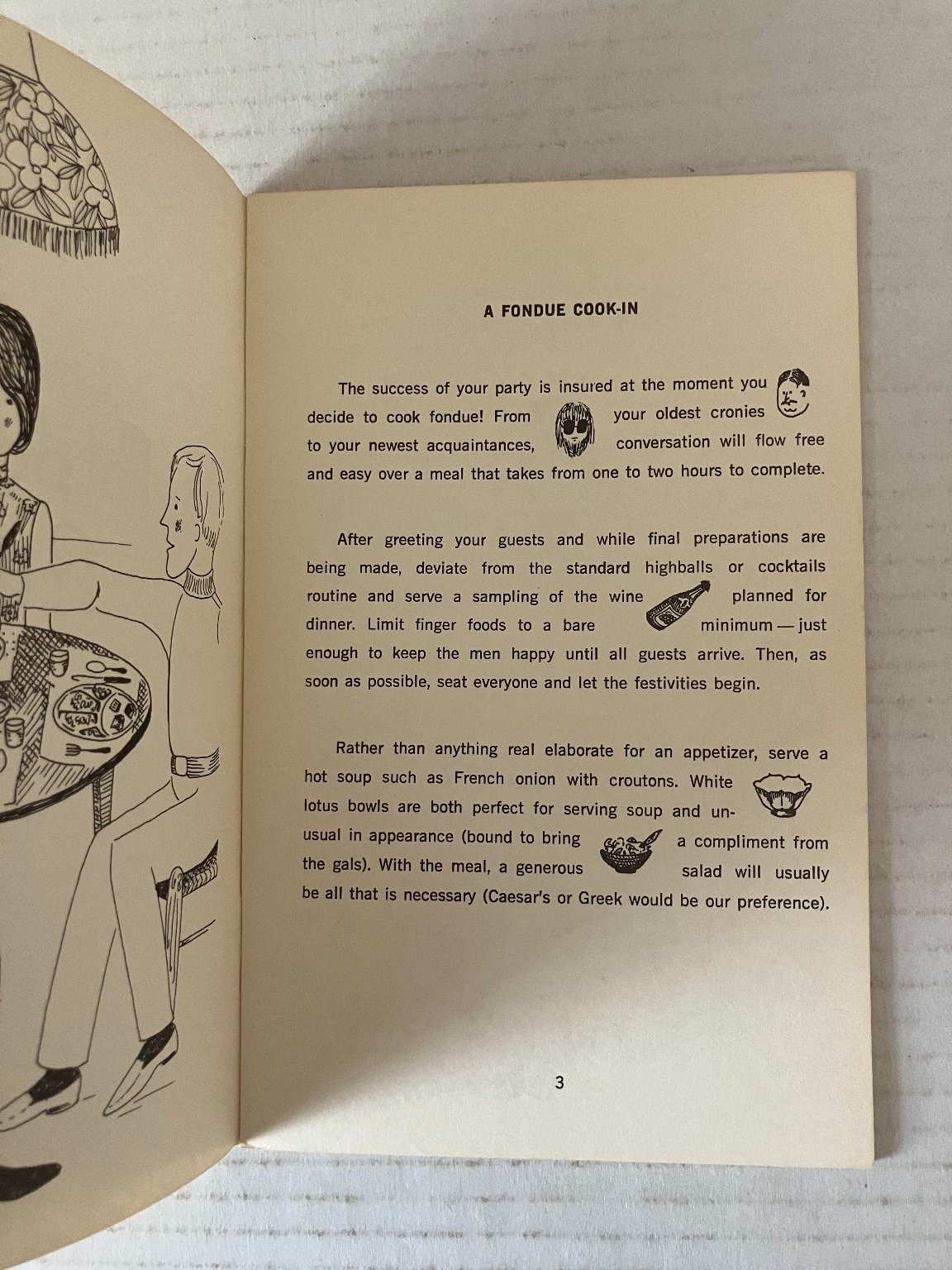 Fondue Cook-In Rebecca Crutchfield 8th Printing Cookbook Potpourri Press PB