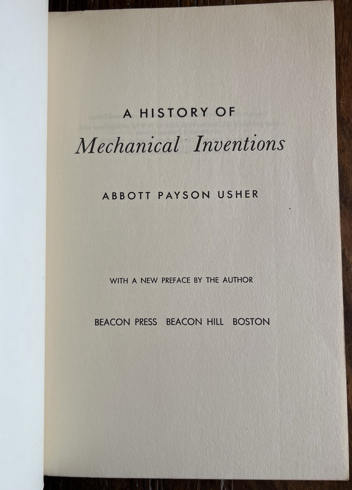 A HISTORY OF MECHANICAL INVENTIONS 1959 Abbott Payton Usher Illustrated Trade PB