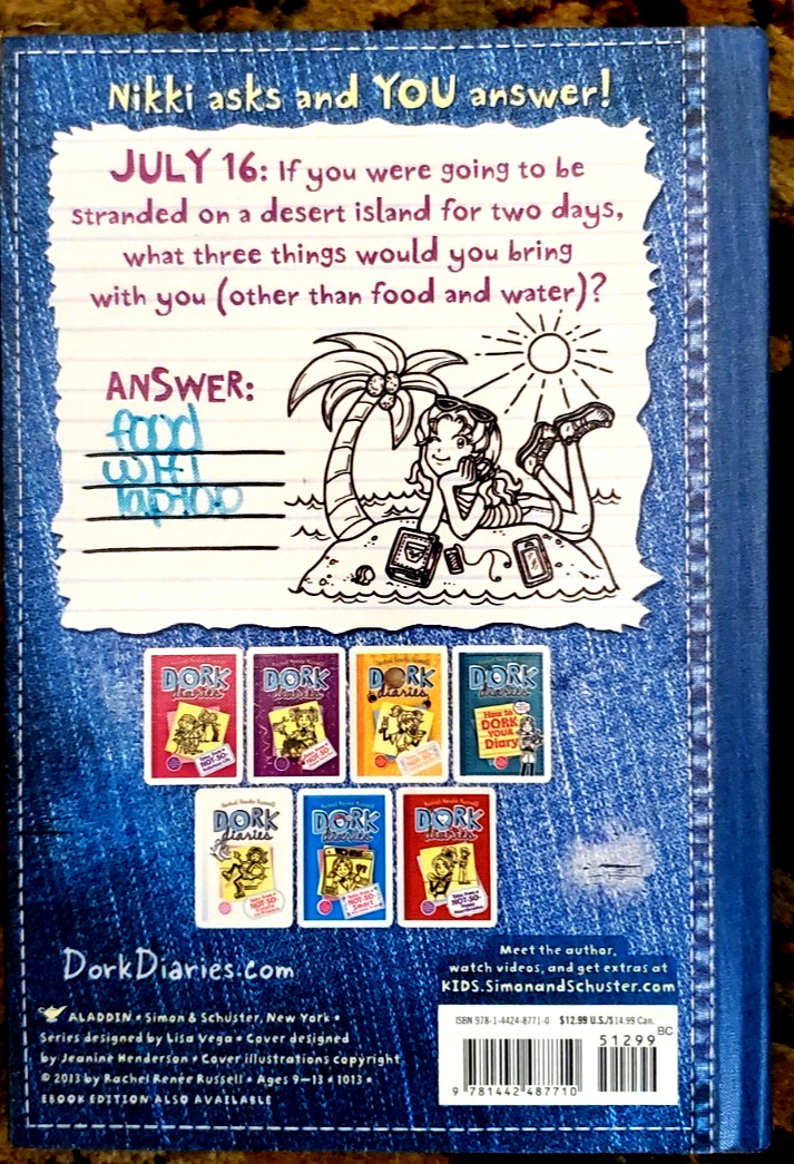Lot of 8 Rachel Renee Russell Books- Dork Diaries(6) & Max Crumbly(2)