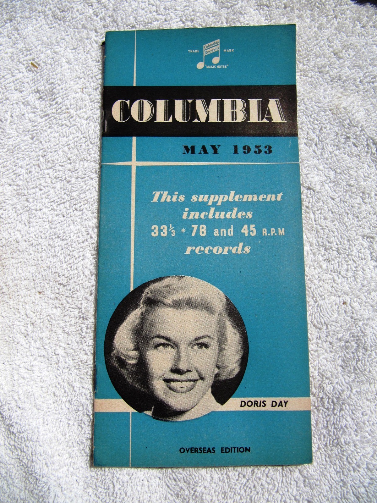 May 1953 UK COLUMBIA Supplement DORIS DAY Record Overseas CATALOG LP 33 45 78