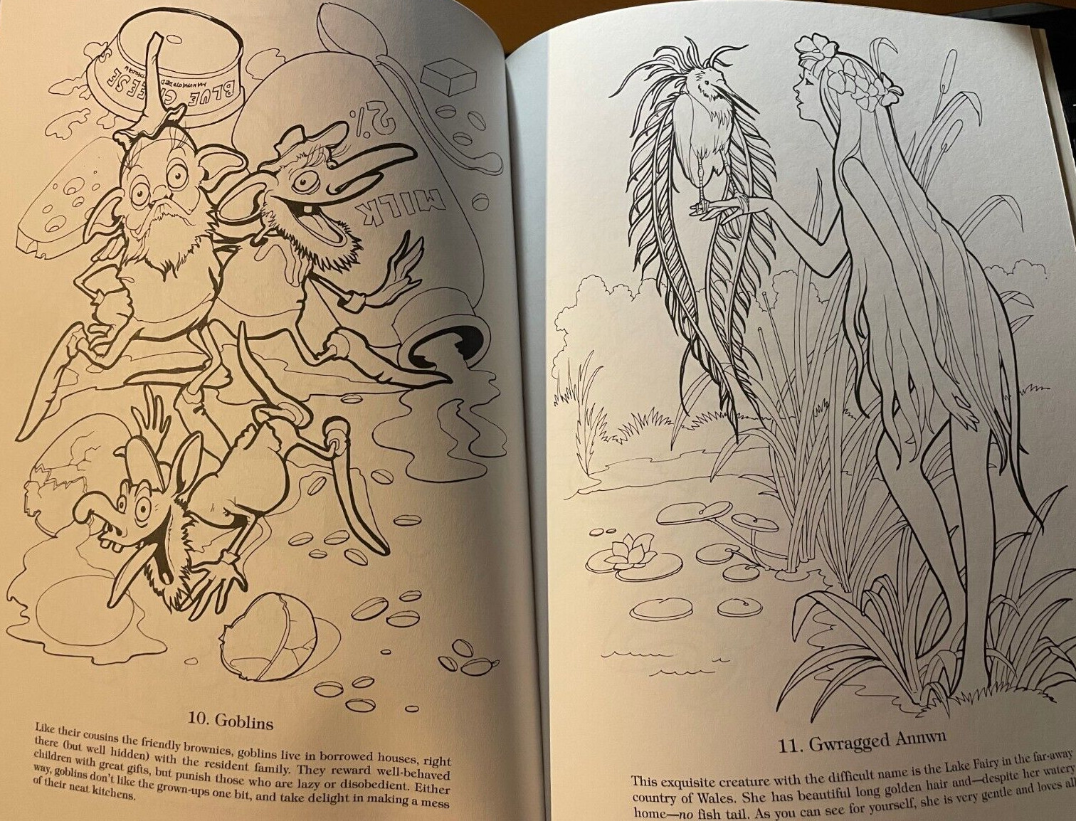 Trolls, Elves and Fairies Dover Coloring Book by Jan Sovak Paperback #0486423824