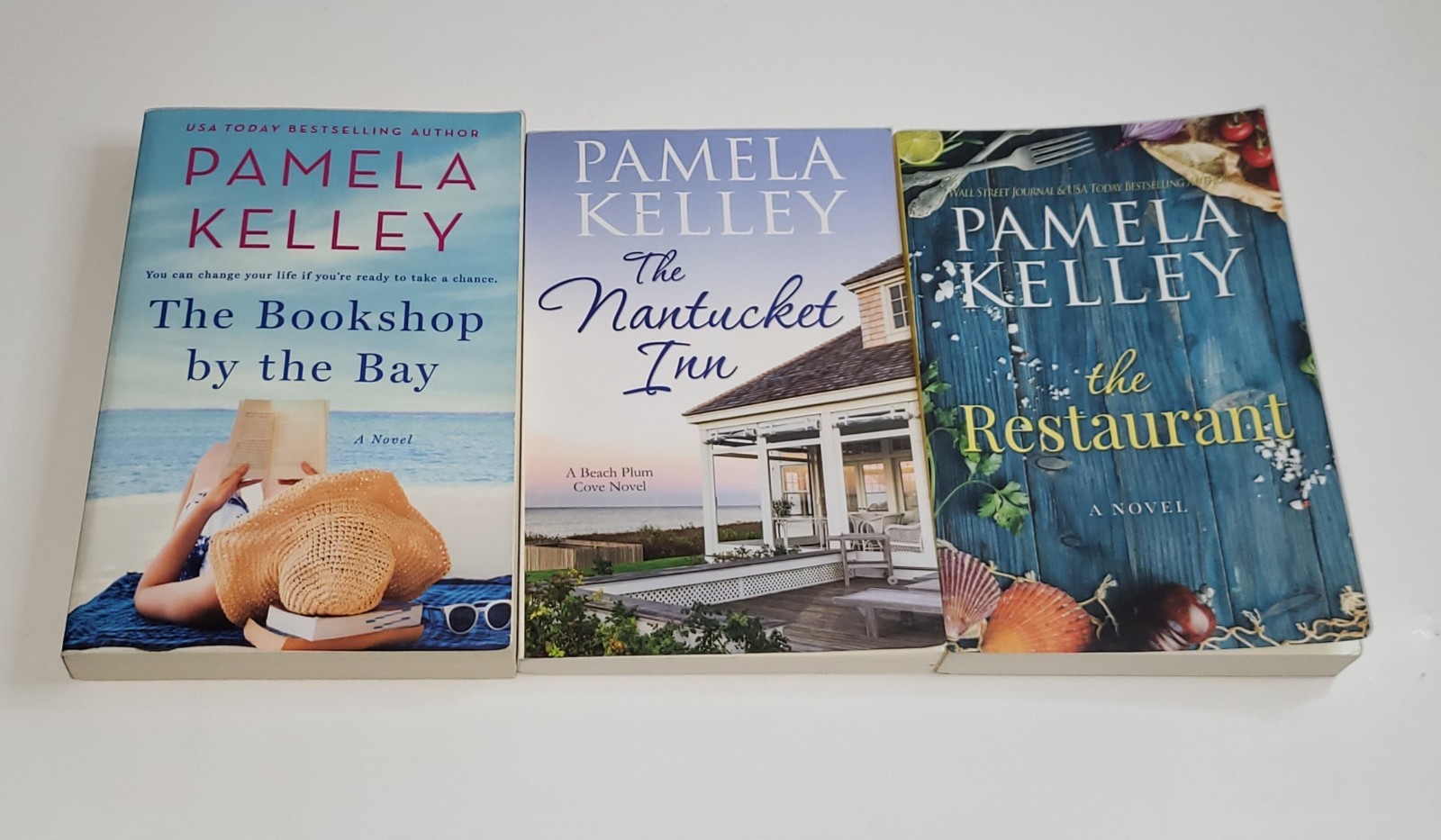 Lot of 3 Books by PAMELA KELLEY- The Restaurant, The Nantucket Inn, The Bookshop