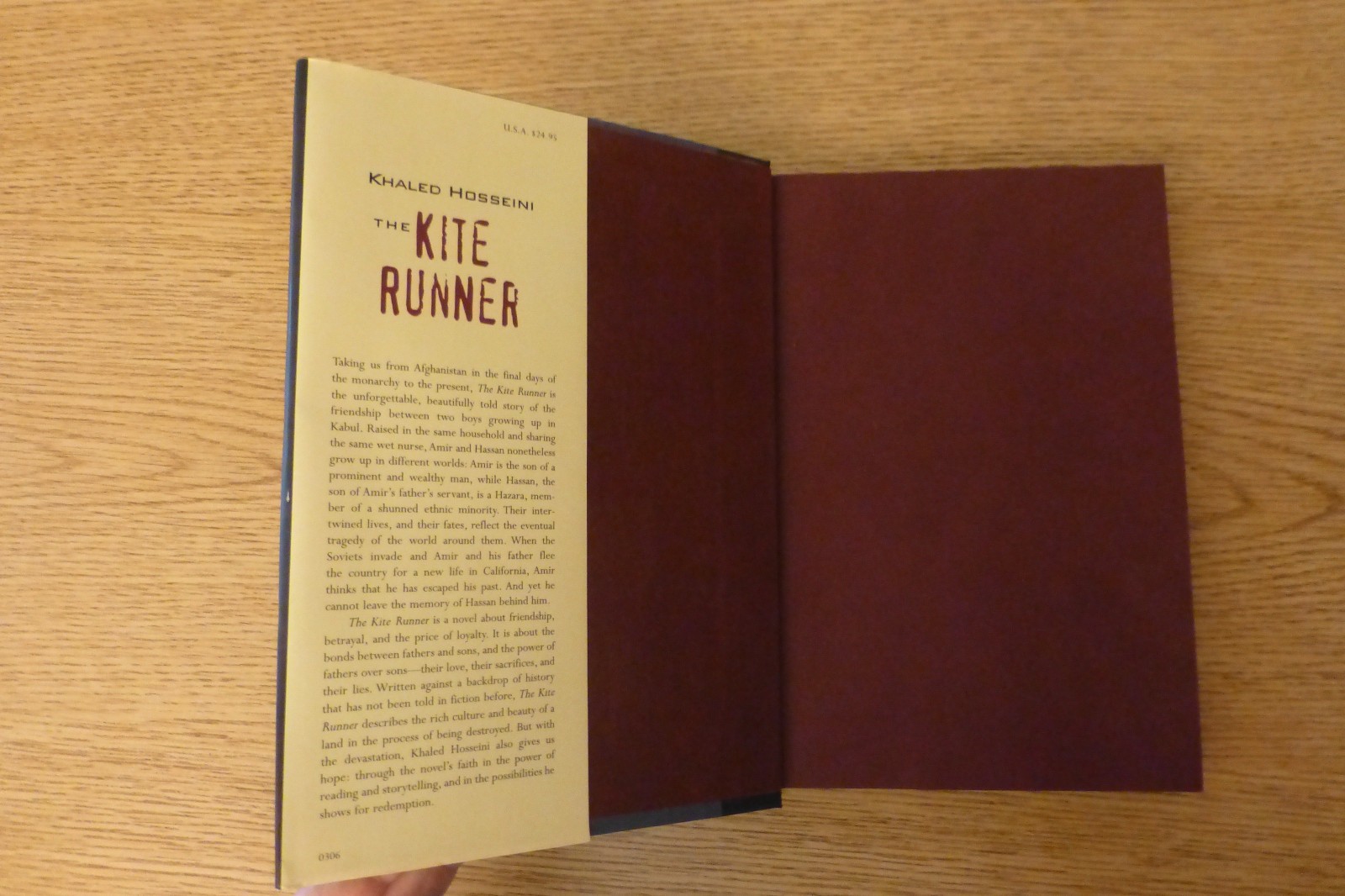 The Kite Runner, Khaled Hosseini, 1st edition, 1st printing, signed, hardcover