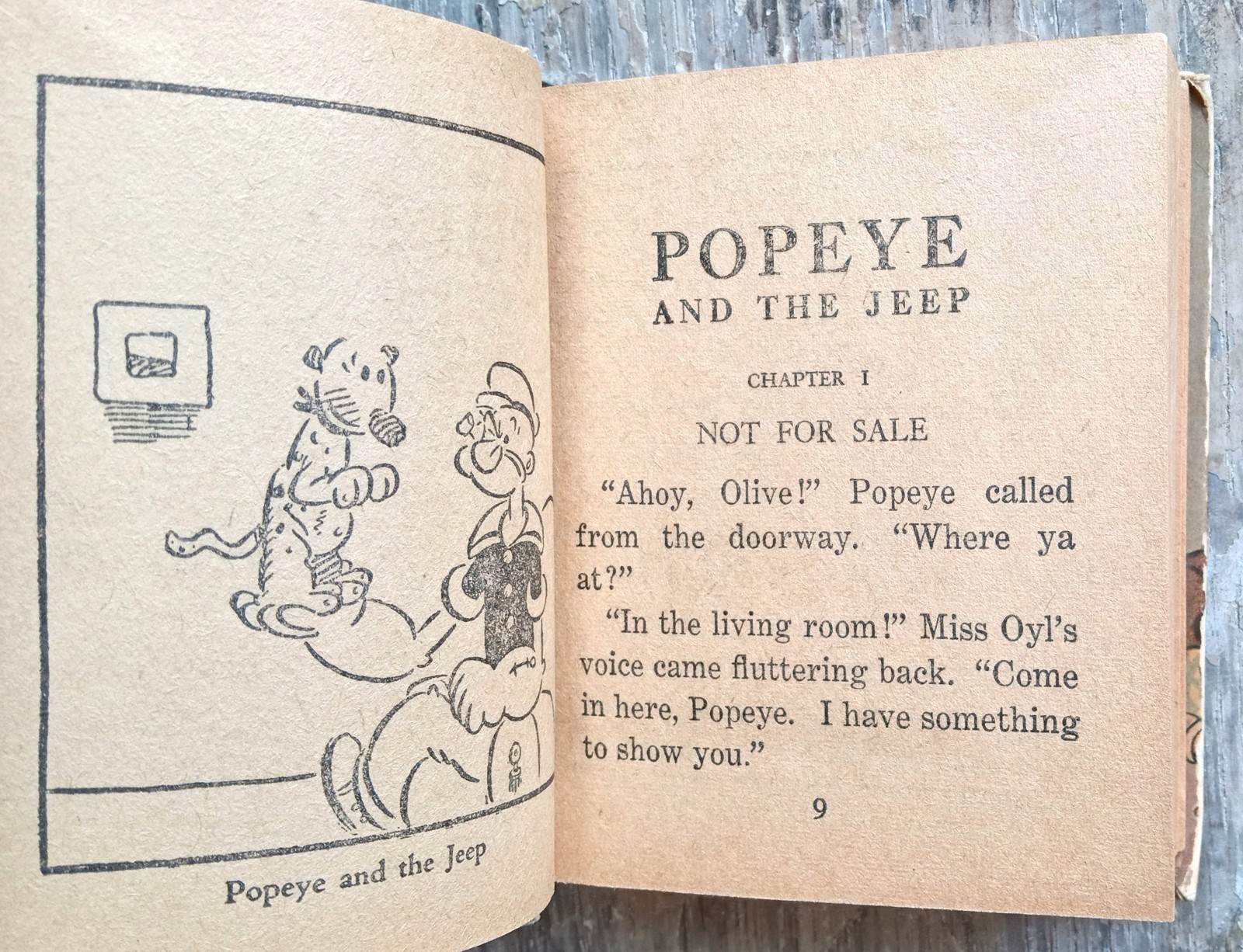 Popeye And The Jeep ~1937 Vintage Small HC~ E. C. Segar 30s Whitman Comic Illust