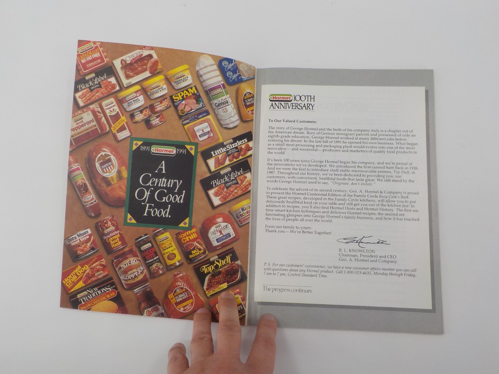 HORMEL FAMILY CIRCLE COOKBOOK SPECIAL EDITION BUSY COOK’S BOOK PRINT 1991