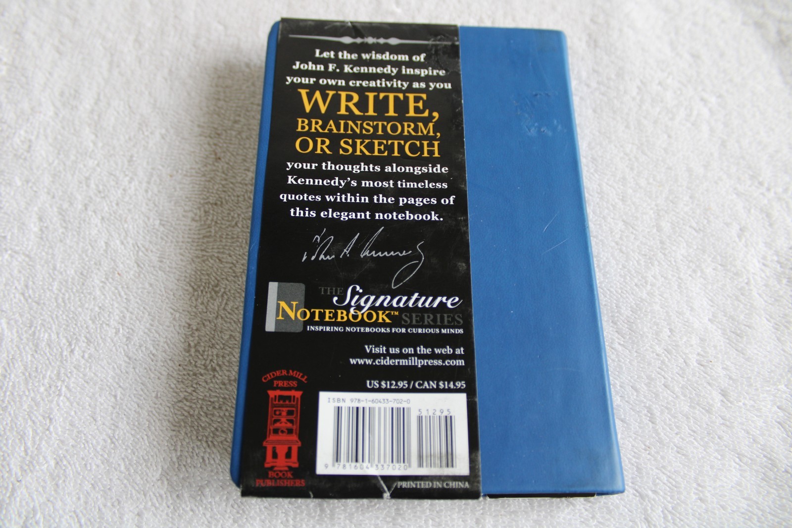 John F. Kennedy Notebook 2017 First Edition NEW with damage 4 1/4″ x 6 1/4″