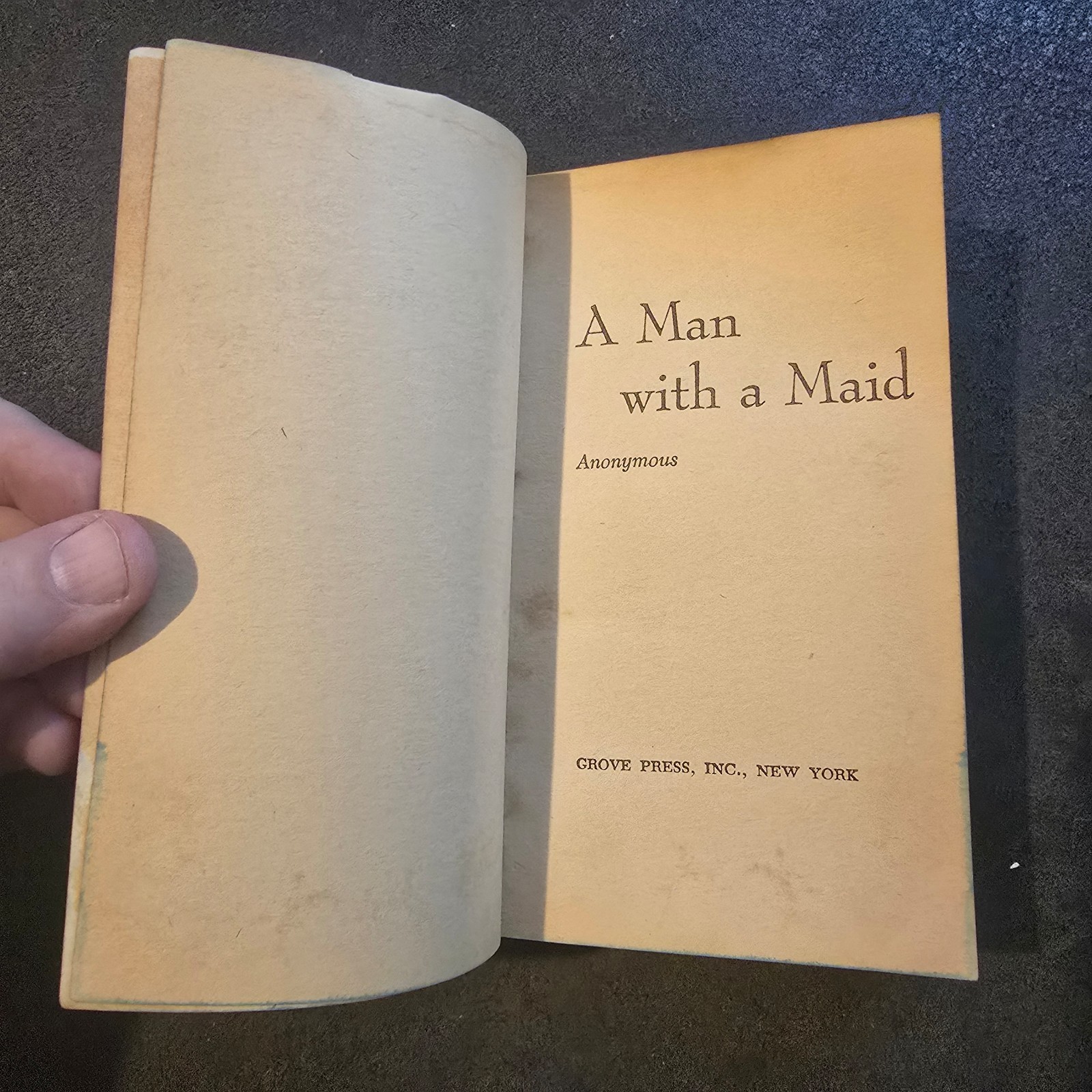 A Man With a Maid Paperback 1968 Erotica Underground Novel of Victorian England