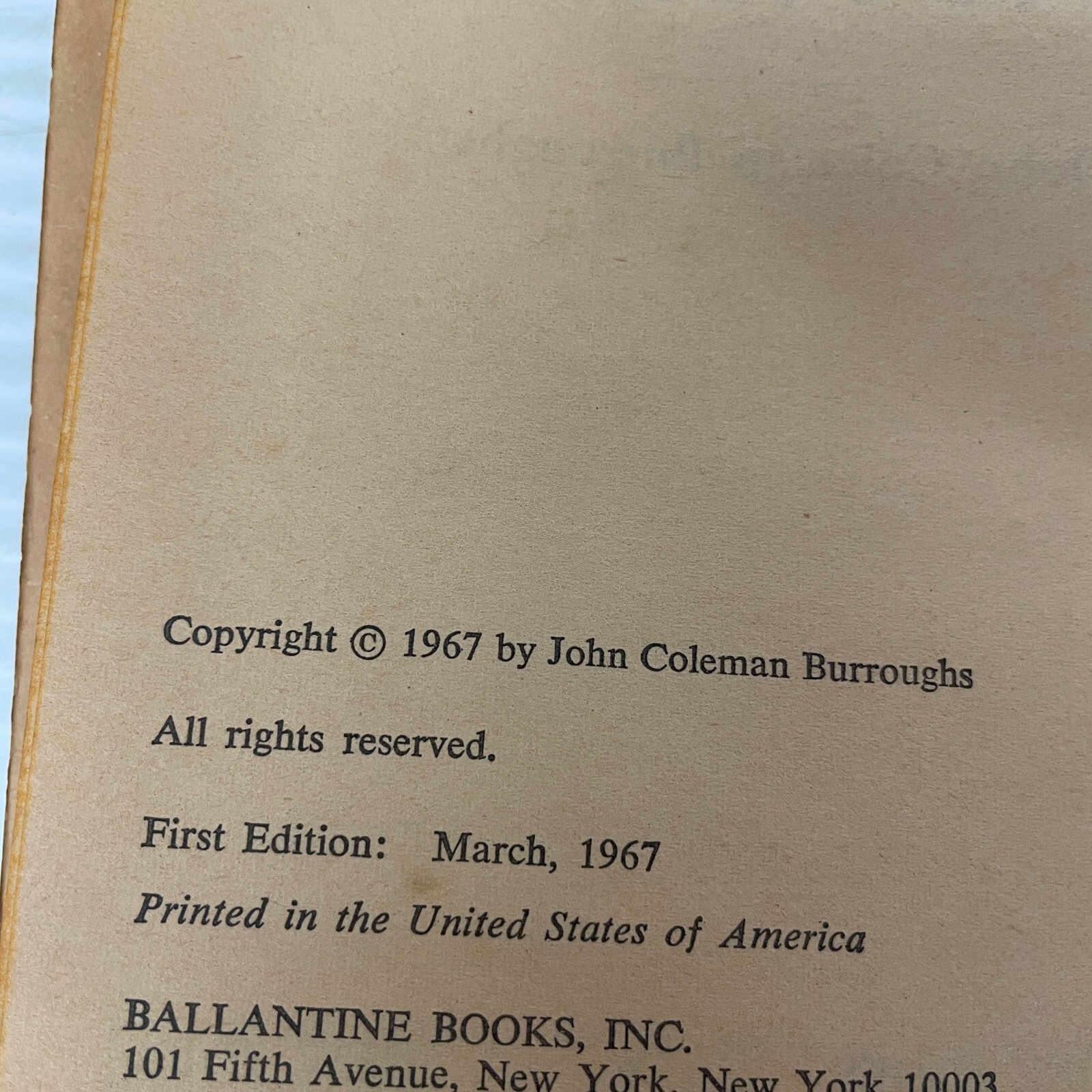 Treasure Of The Black Falcon Science Fiction Paperback by John Coleman Burroughs