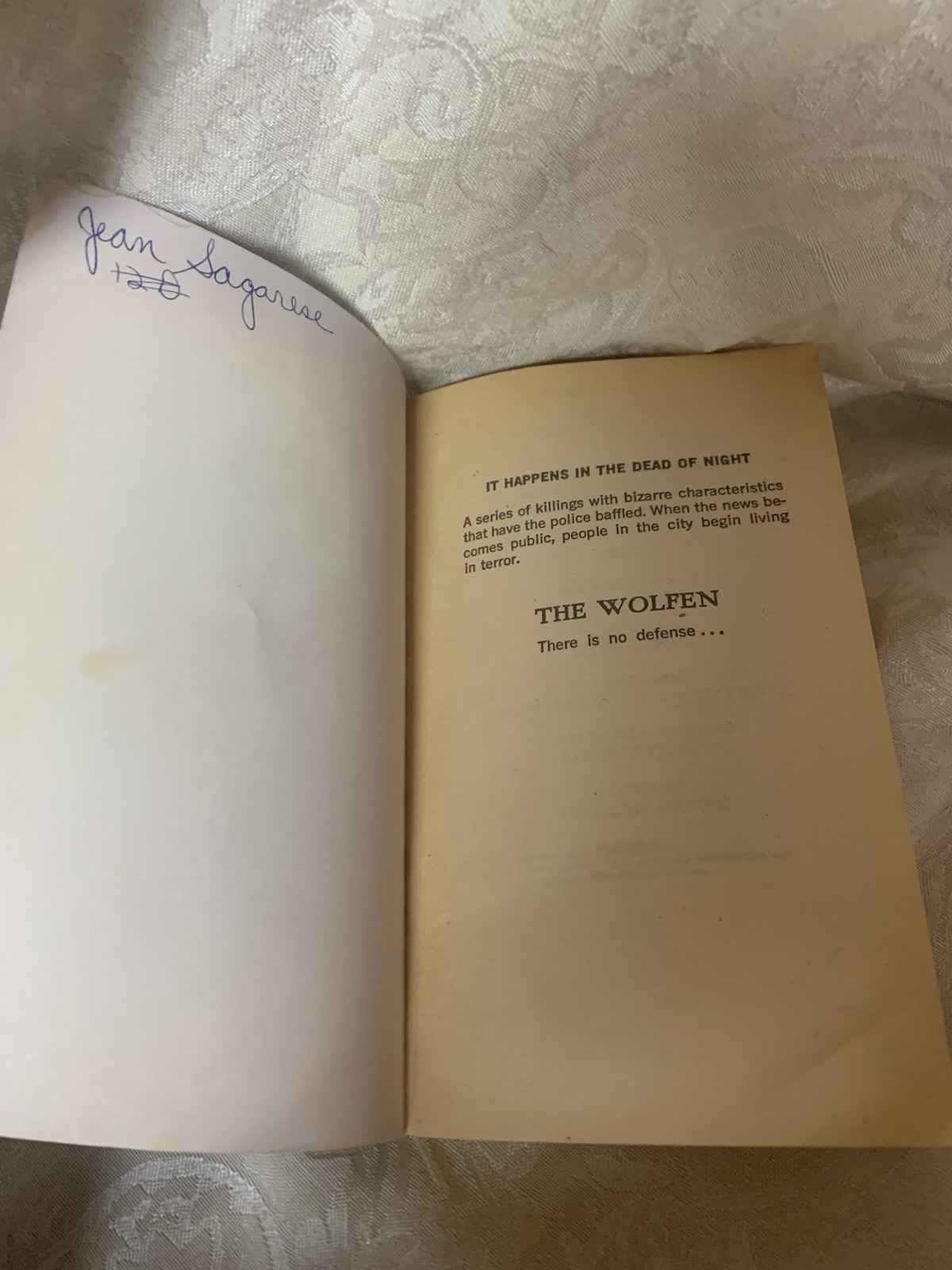 The Wolfen by Whitley Strieber Bantam 1978 Paperback Movie Novel 6th Print