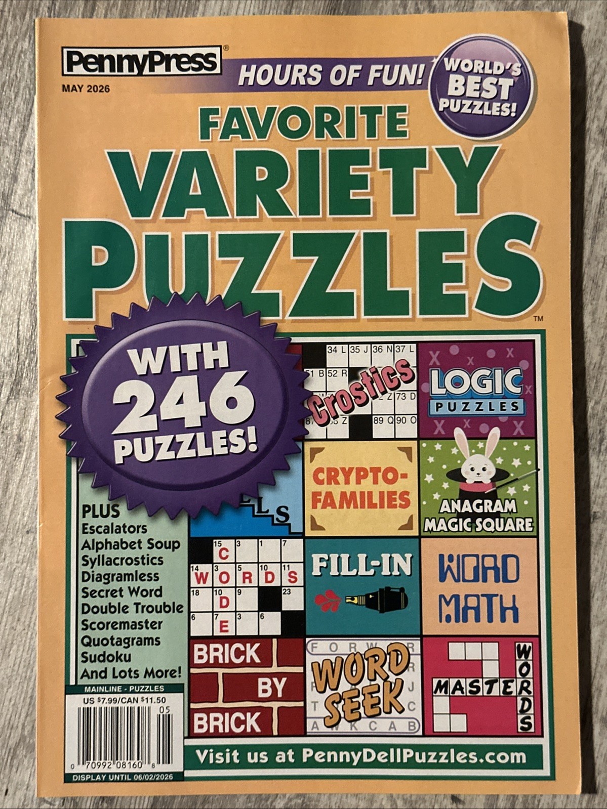 Penny Press Family Favorite Variety Puzzles Games Magazine 246 Puzzles May 2026