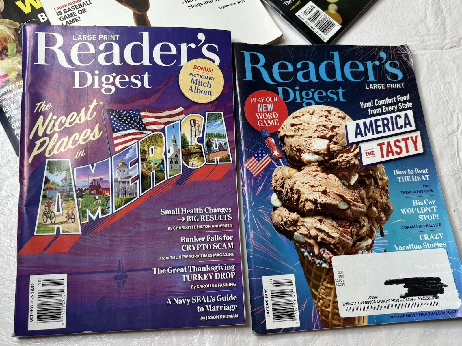 Lot x 7 Reader’s Digest Large Print Sep Oct 2013 Mar Jul Oct Dec 2025 Jan 2026