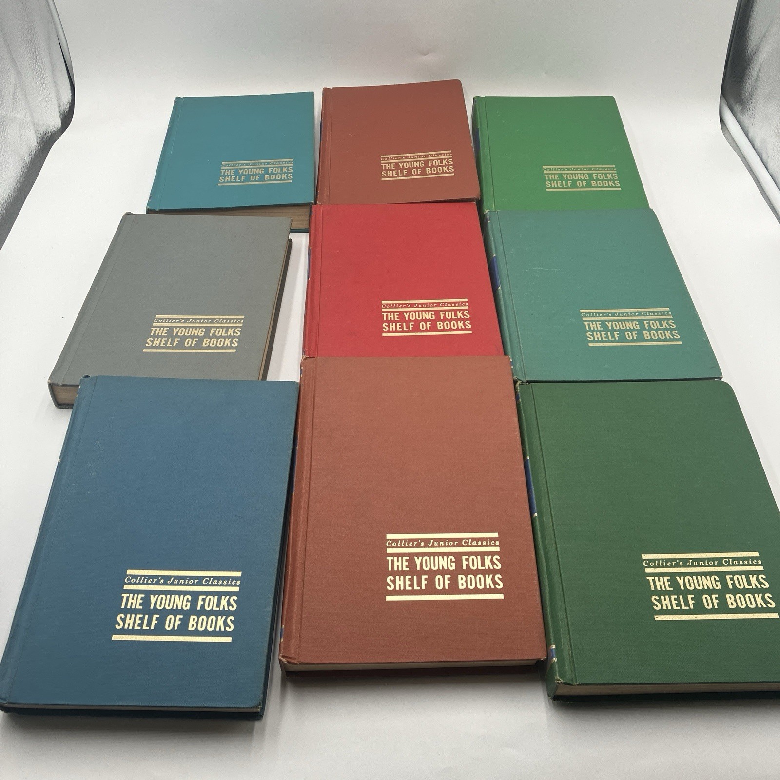 Vintage Collier Junior Classics Books 1-9 Set 1962 Kids Illustrated Decor