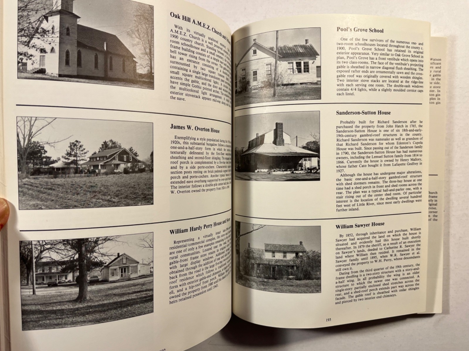 ‘Historic Architecture of Perquimans County’ North Carolina 1982 Softcover