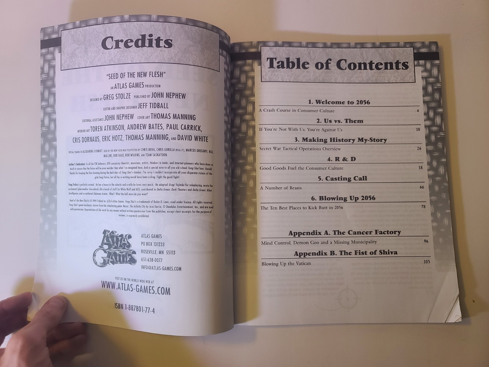 Feng Shui Seed Of The New Flesh Atlas Games RPG