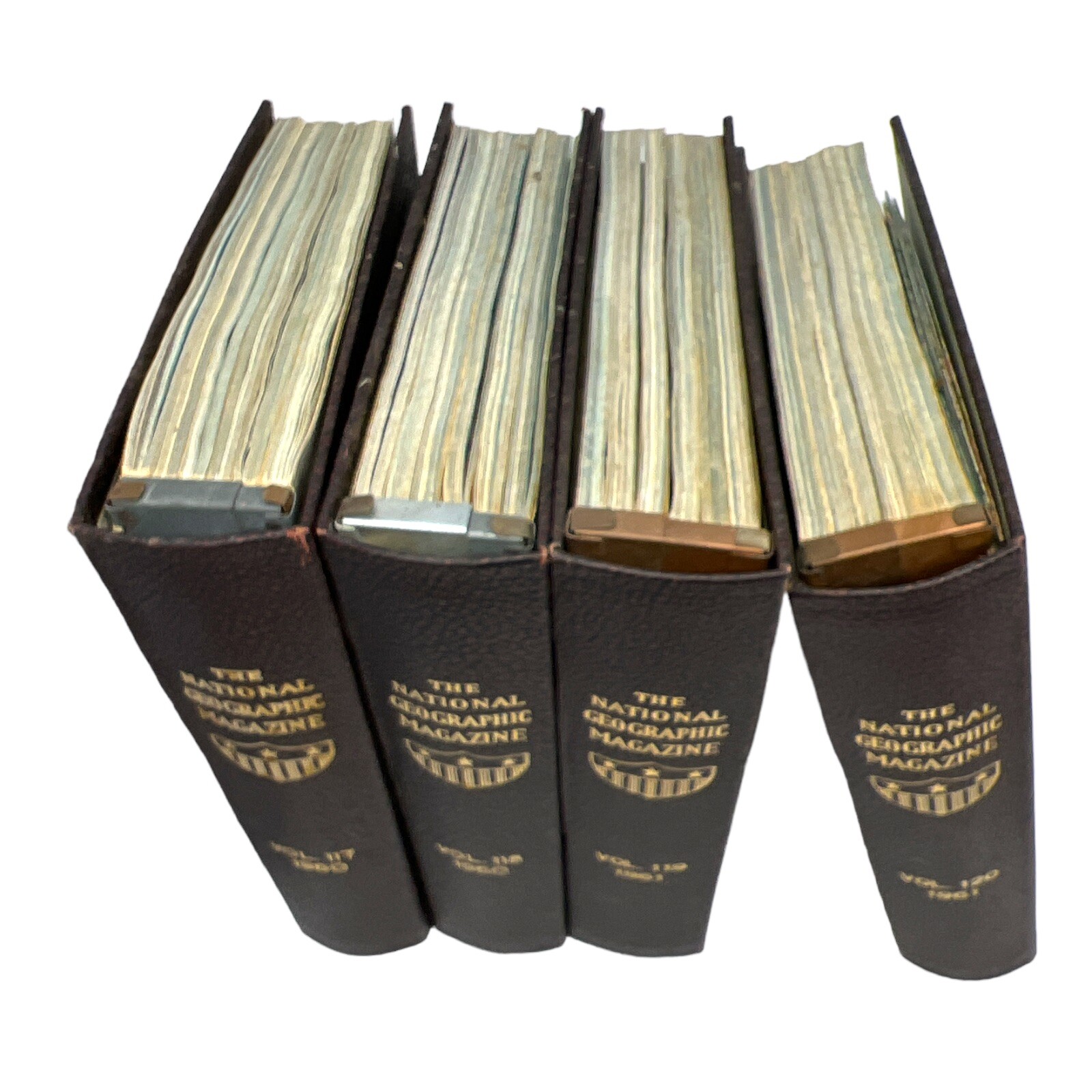 1960,1961: Lot Of 4 NATIONAL GEOGRAPHIC MAGAZINE BOUND VOLUMES Nice!! History