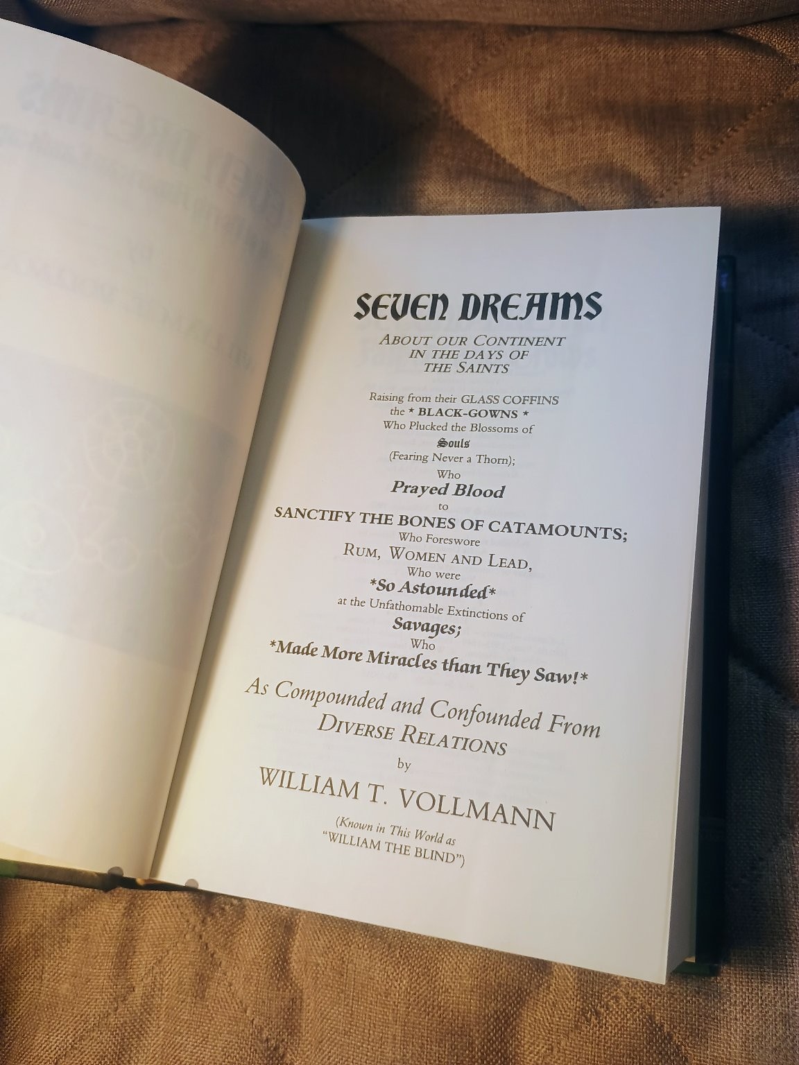 Fathers and Crows William T. Vollmann 1992 First Edition Hardcover Novel Viking