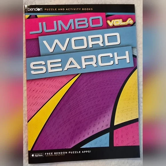 Large Print Bendon Jumbo Word Search Puzzle Book Set – VOLUMES 1 -4