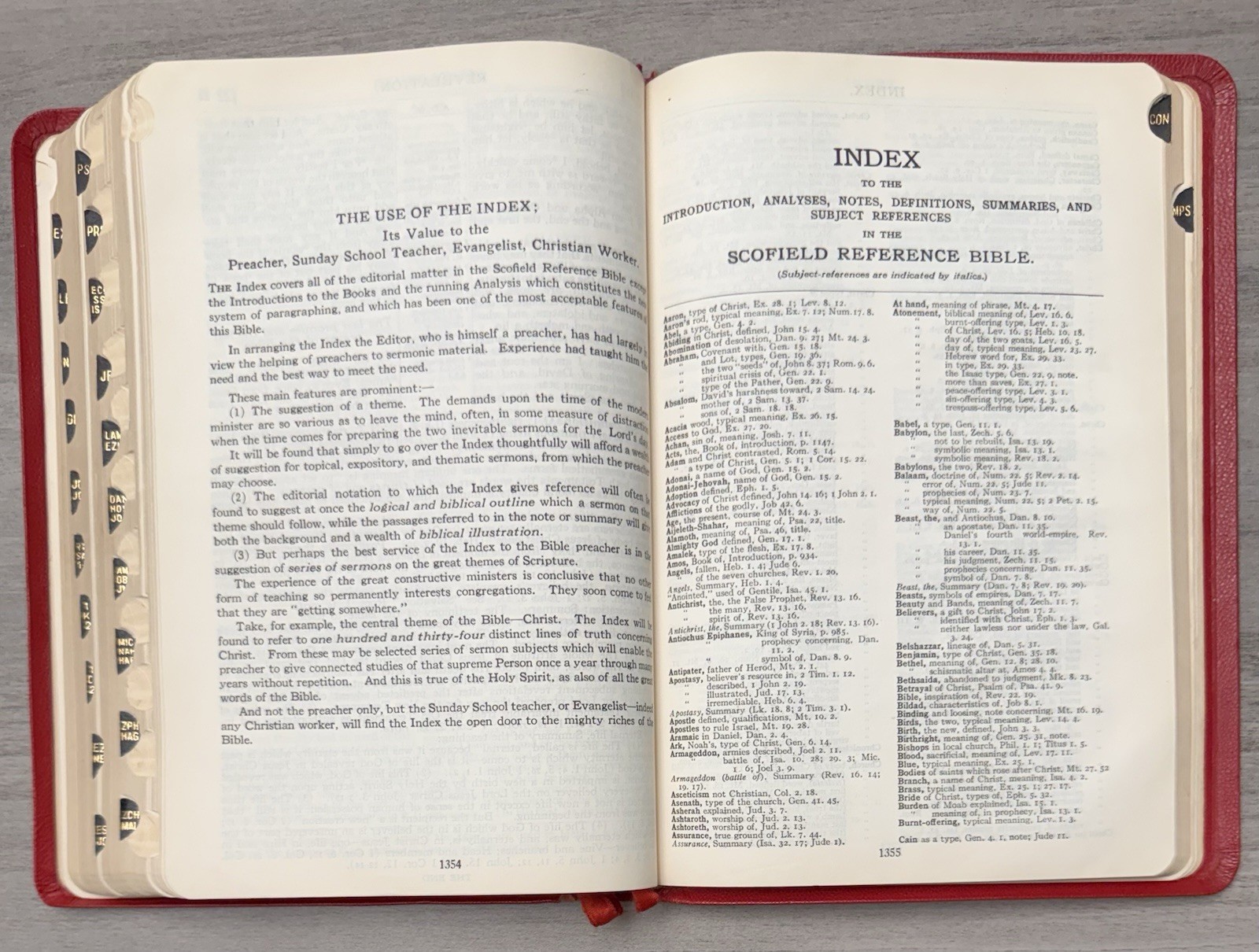 Oxford KJV Scofield Reference Bible 1945 Red Hand Grained MOROCCO Leather 187X