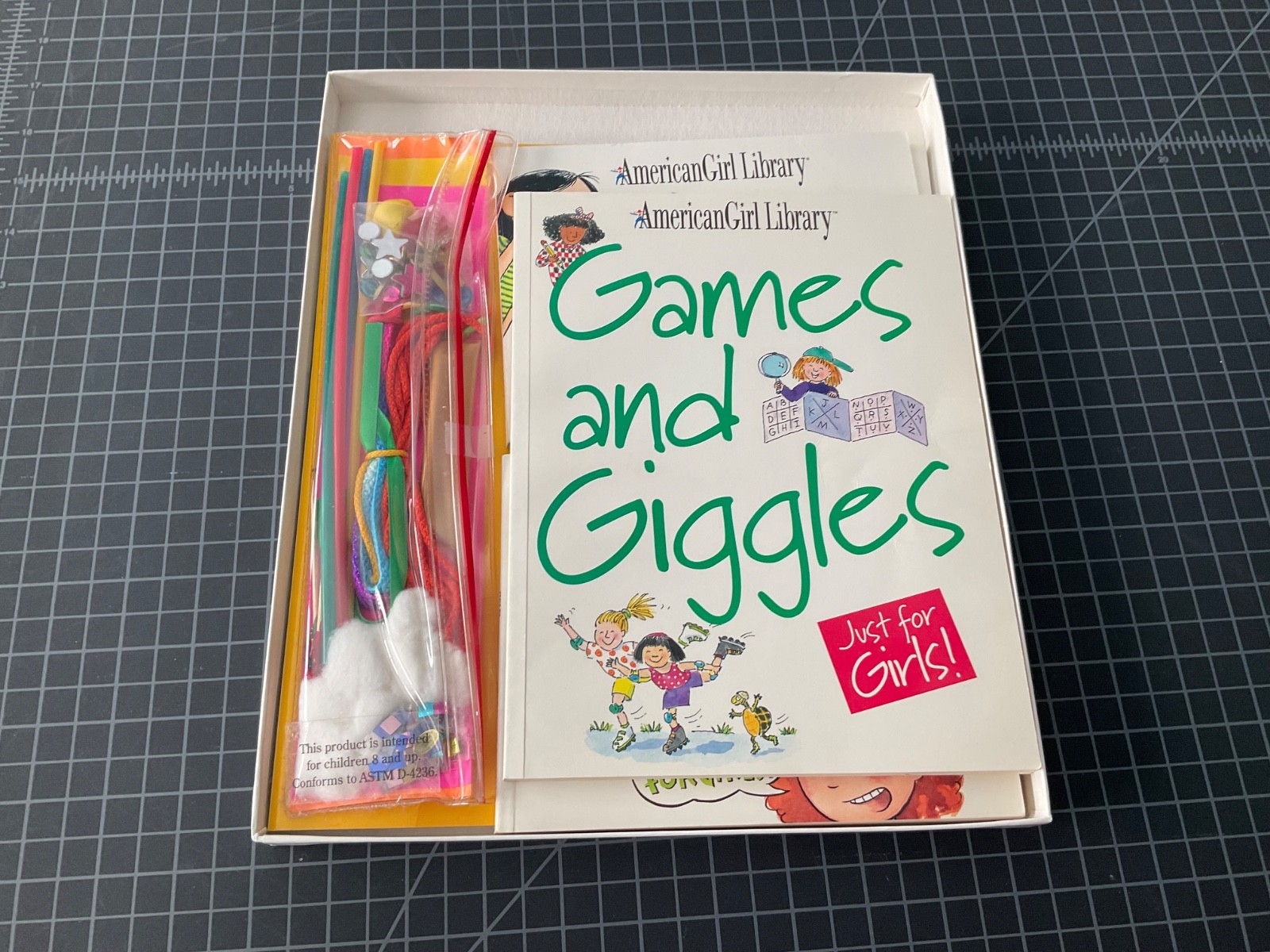 Four Books for American Girls Pleasant Co Crafts Help Cards Games Box Set Vtg 95