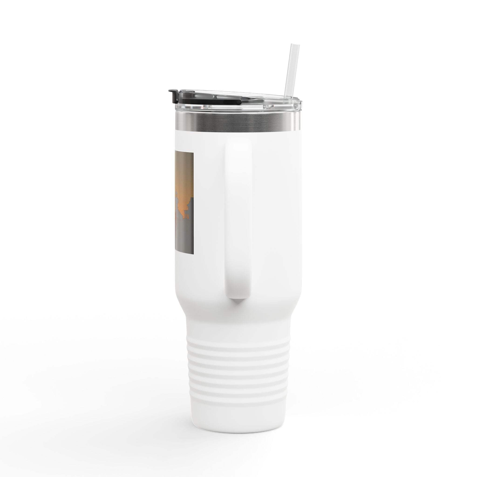 Insulated Travel Mug with Scenic Sunset Design – 40oz
