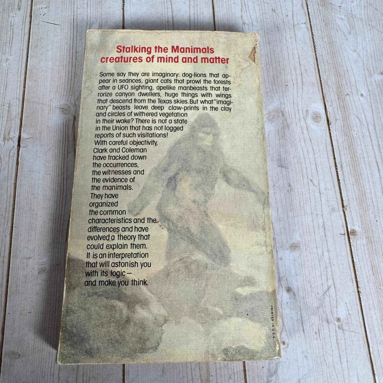 Creatures Outer Edge Clark Coleman 1978 First Printing Bigfoot Cryptozoology