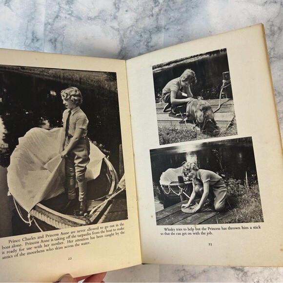 The Queen and Princess Anne Lisa Sheridan Vintage hdbk Blue book w pics