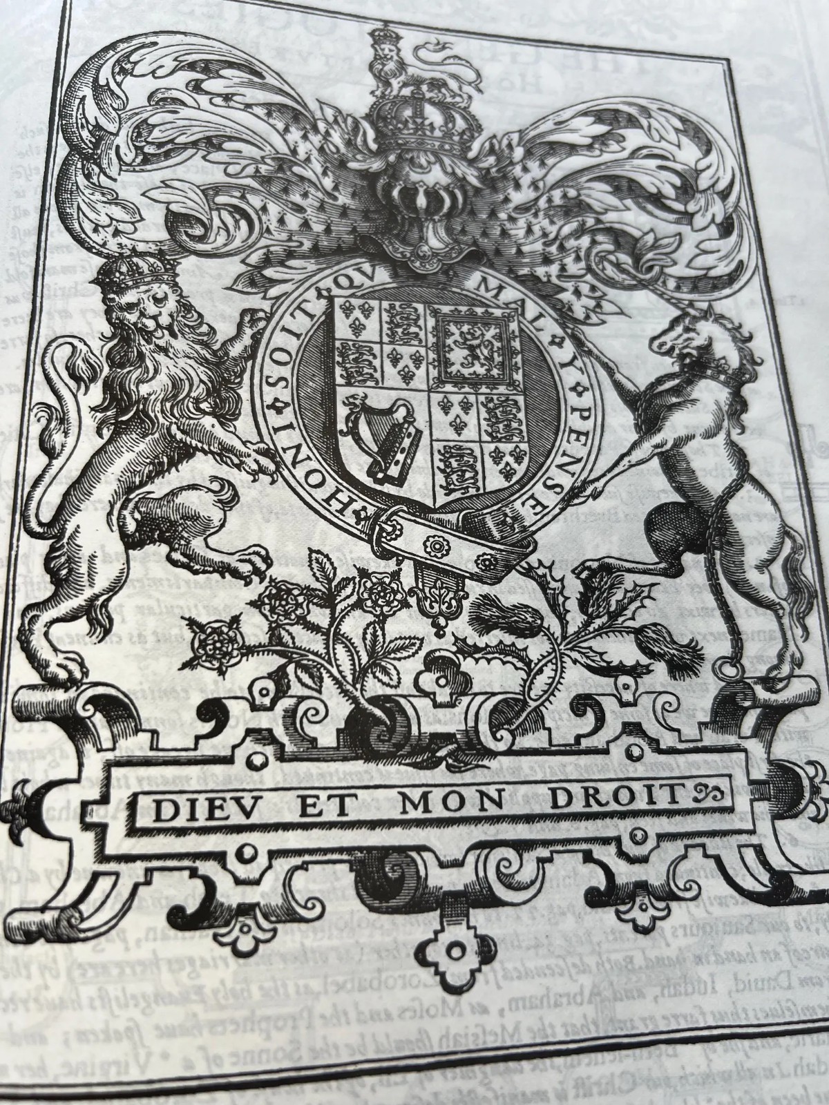Title Page Engraving – 1611 KJB Facsimile w/ Apocrypha: All Original 1st Edition