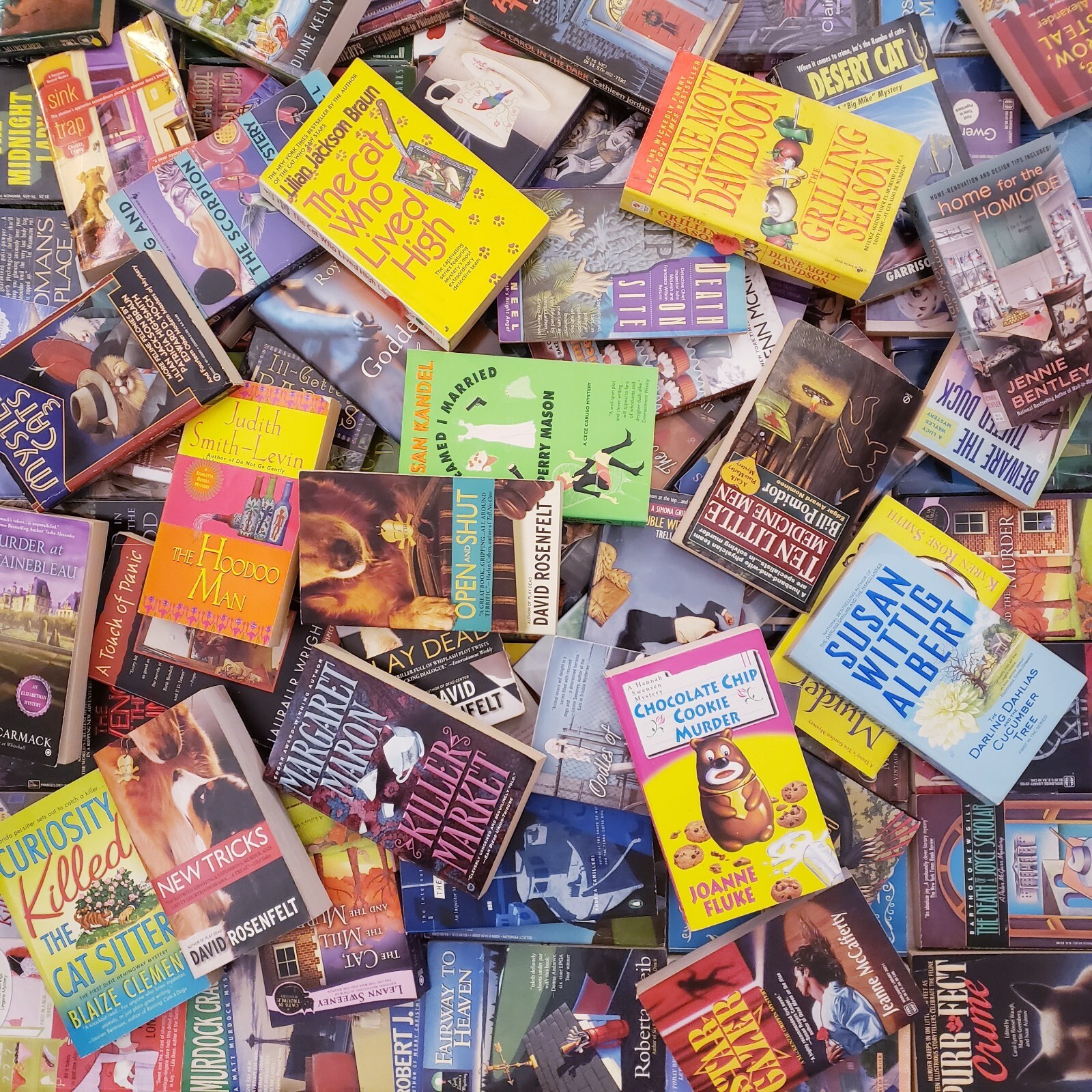 Random Pick Box Huge Big Lot 50 Cozy Mystery Novel Mass Market Book Mixed Author