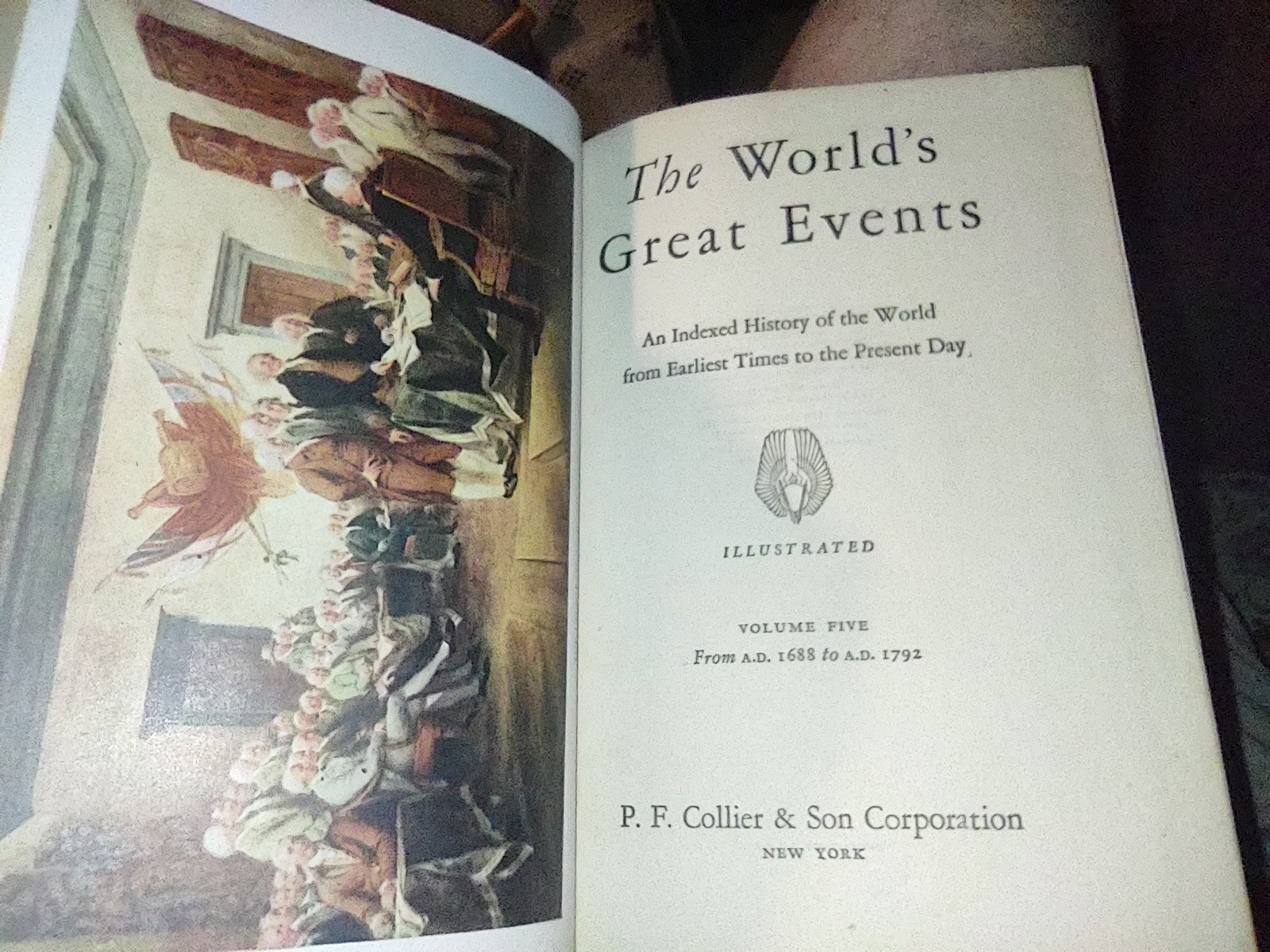 Complete Set Collier, The World’s Great Events, 10 Volumes HC VGC, 1945