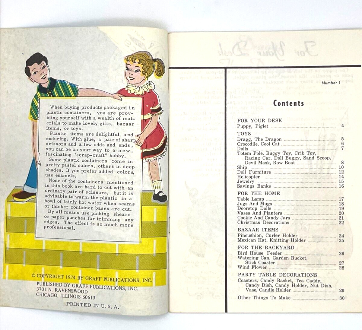 Plastic Bottles Easy to Make Crafts by KAP Vintage 1974- 31 pages See Video