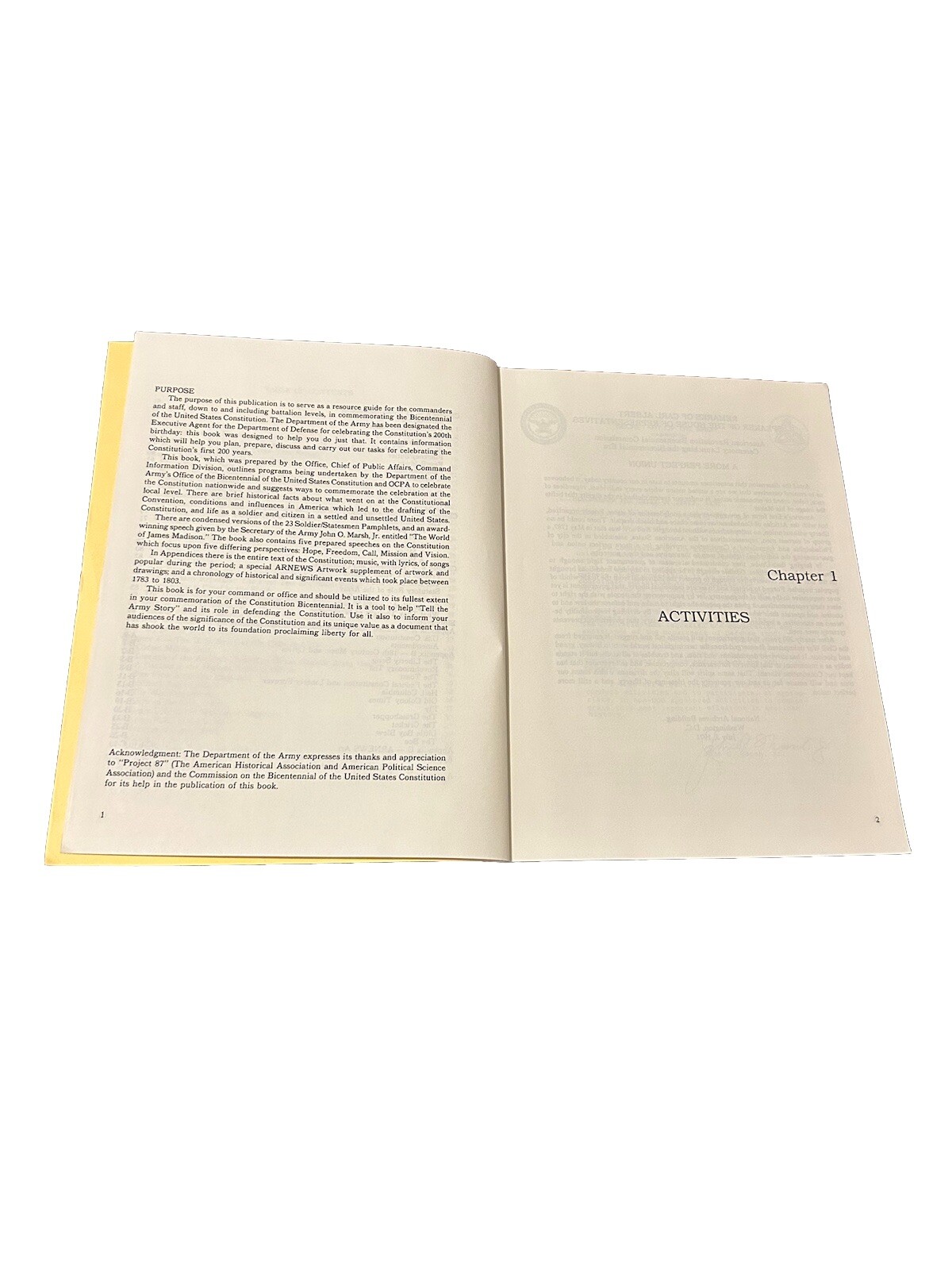 Bicentennial of the Constitution A Resource Guide Chief of Public Affairs