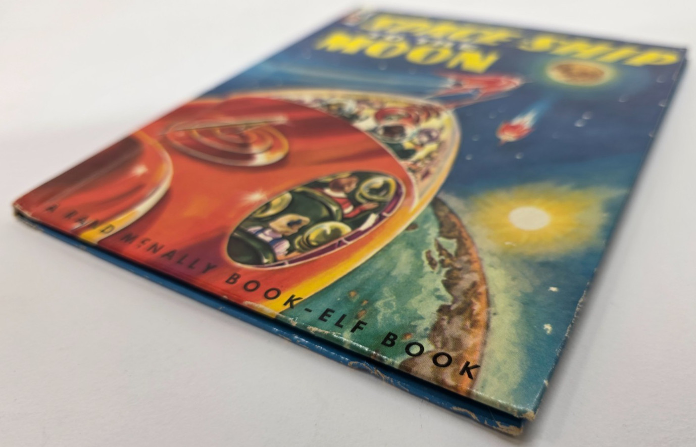 Vintage 1952 Space Ship To The Moon Hardcover Book Rand Mcnally