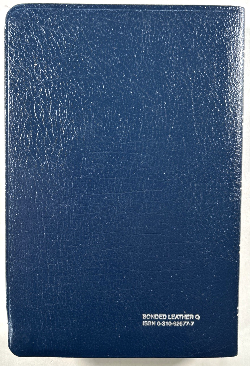 Scarce! 1984 NIV Student Bible Blue Bonded Leather Compact Yancey & Stafford VG-