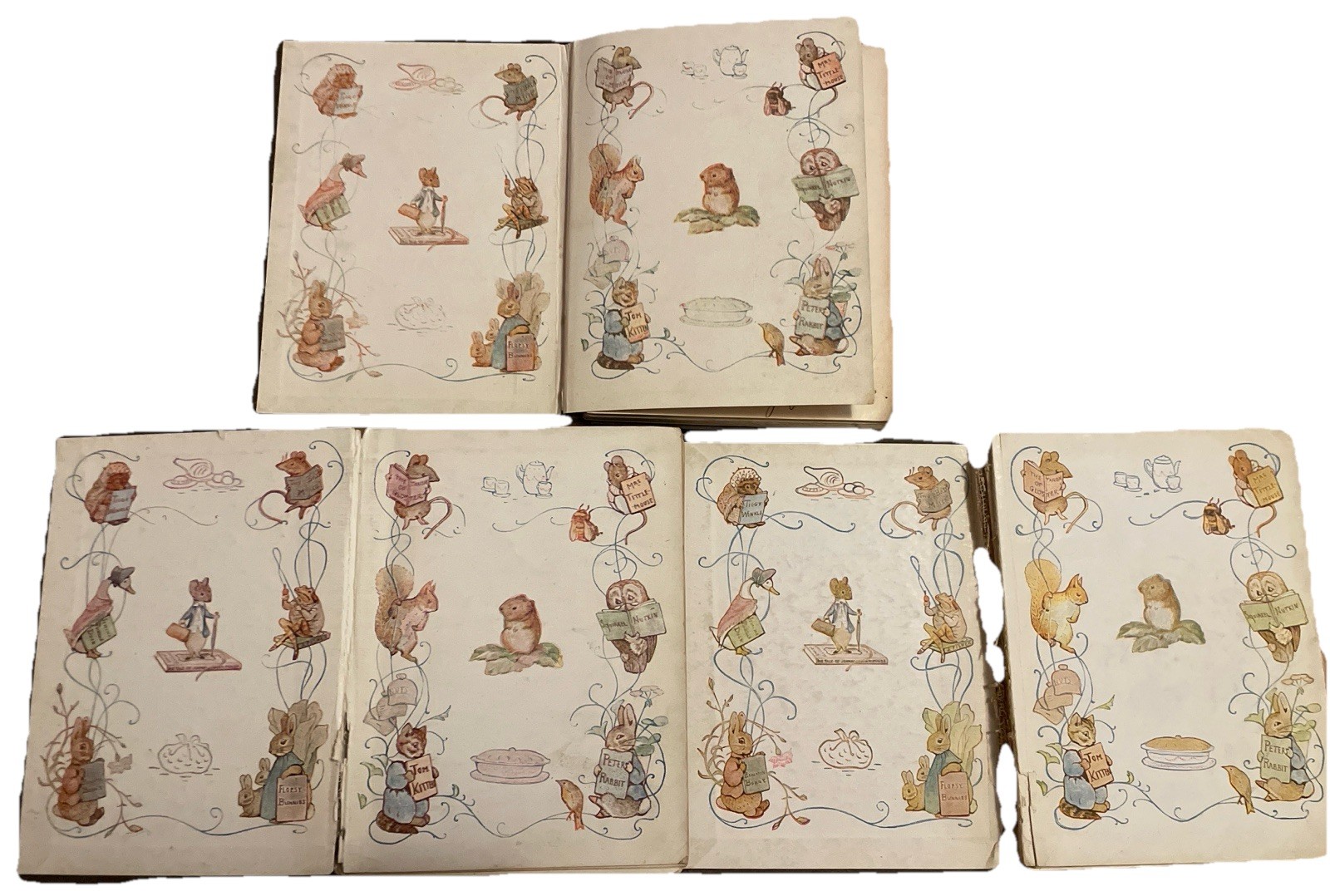 Beatrix Potter Early Editions 1903/1904/1918 | 3-Book Restoration Lot | Warne