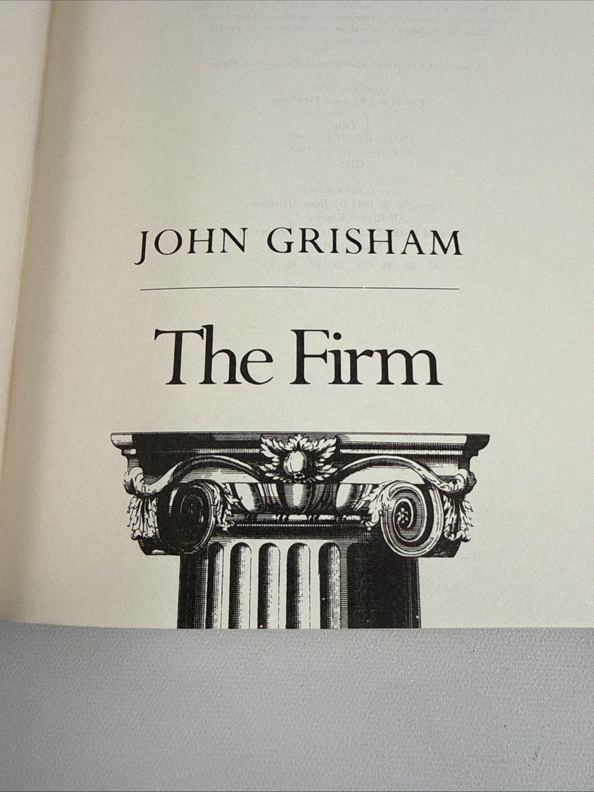 THE FIRM : A Novel by John Grisham (1991, Hardcover)